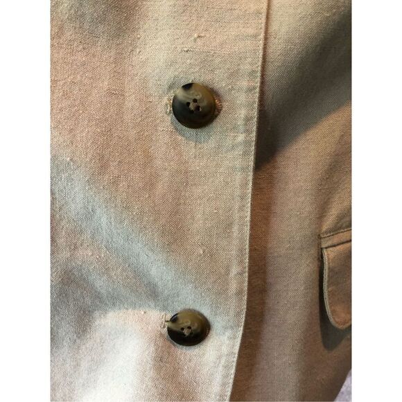 L.L. Bean Women’s Cream Tan Elegant Three Button Up Blazer Size Petite 12 - Picture 7 of 8